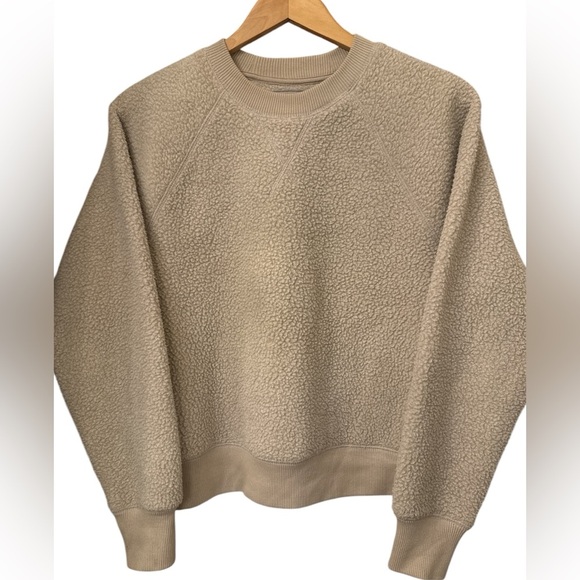 Everlane The Renew Raglan Sherpa Fleece Sweatshirt- Women’s Medium - Picture 4 of 7